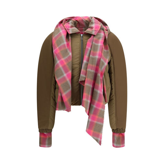 Brown Cotton Shell Jacket
