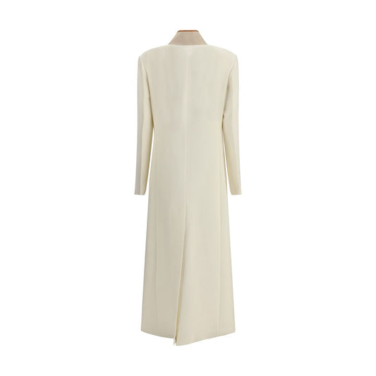 White Fleece Wool Coat