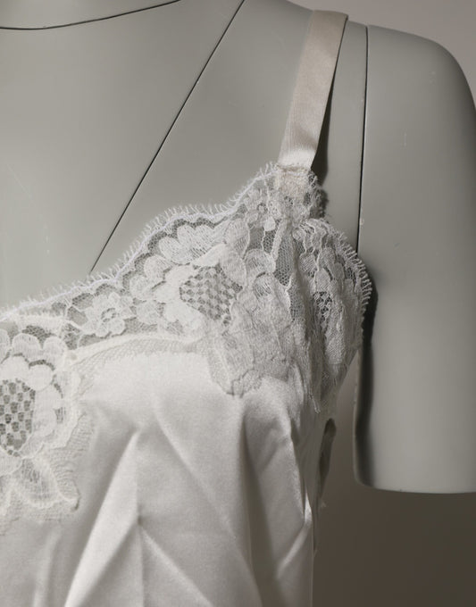 Off White Floral Lace Tank Lingerie Top Underwear