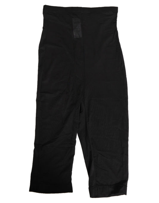 Black High Waist Tight Midi Trouser Underwear