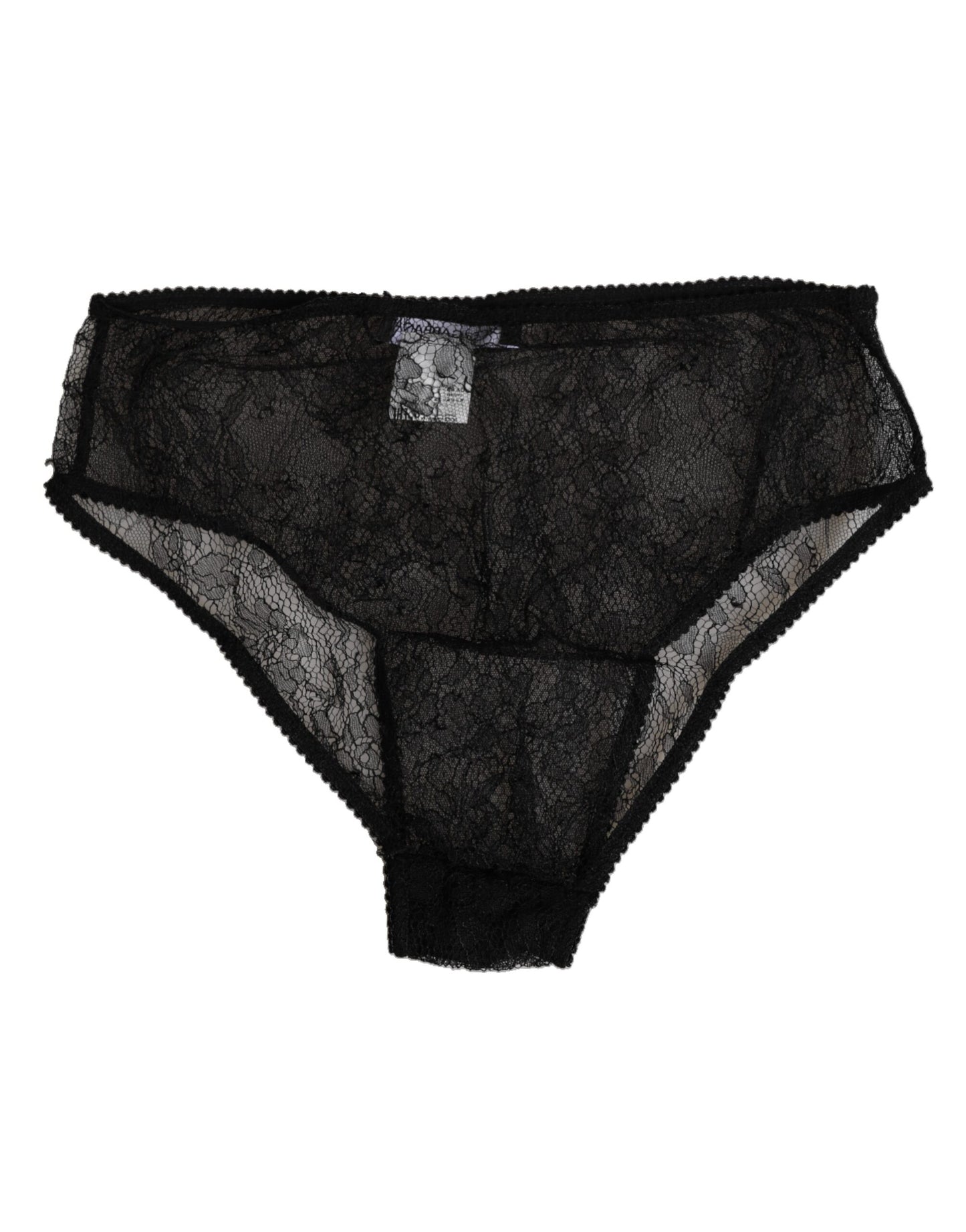 Black Nylon Stretch High Waist Panty Underwear