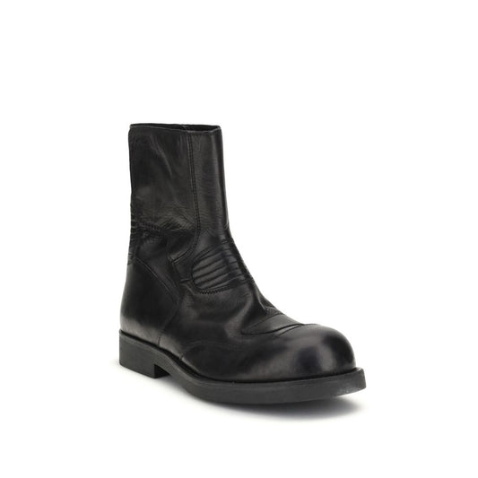 Black Leather Ankle Boots