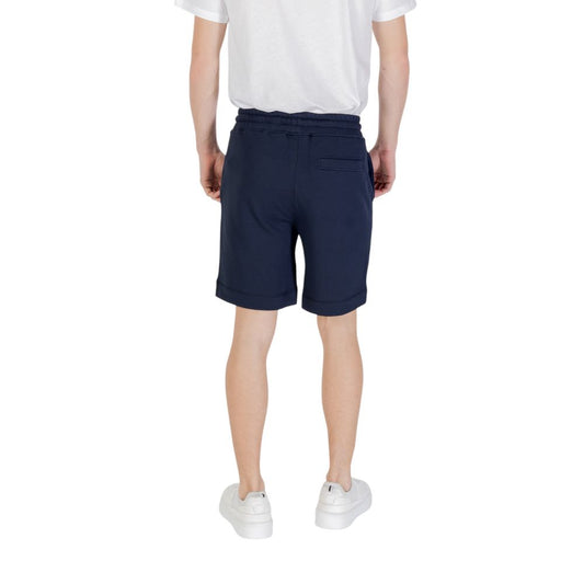 Blue Cotton Bermuda Shorts