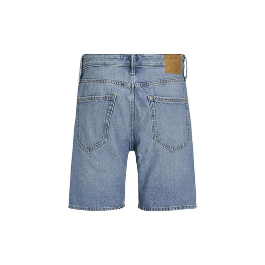 Blue Cotton Bermuda Shorts