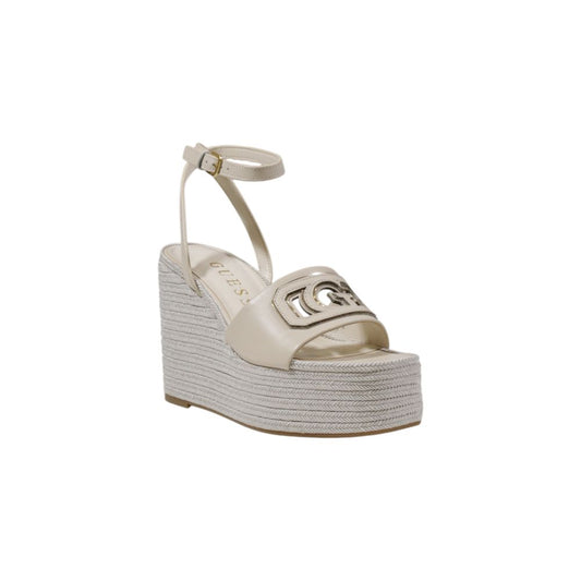 Beige Synthetic High Heel Pumps