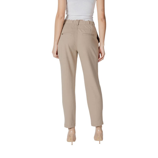 Beige Viscose Pants