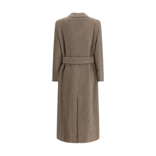 Beige Fleece Wool Coat