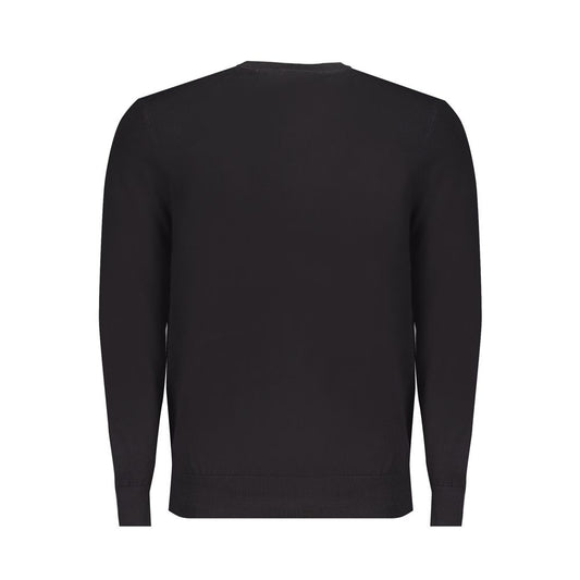 Black Cotton Men's Long-Sleeve T-Shirt