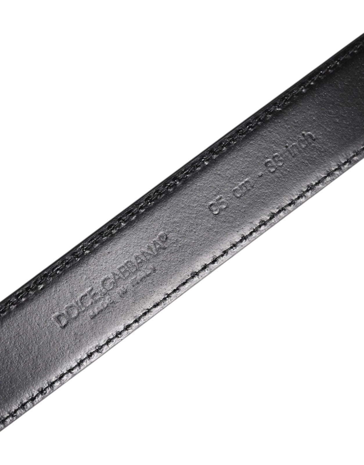 Black Calf Leather Silver Metal Buckle Belt