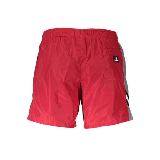Rosso Polyester Men's Beachwear Boxer
