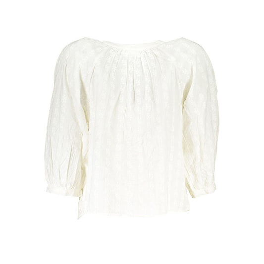 White Cotton Women Shirt