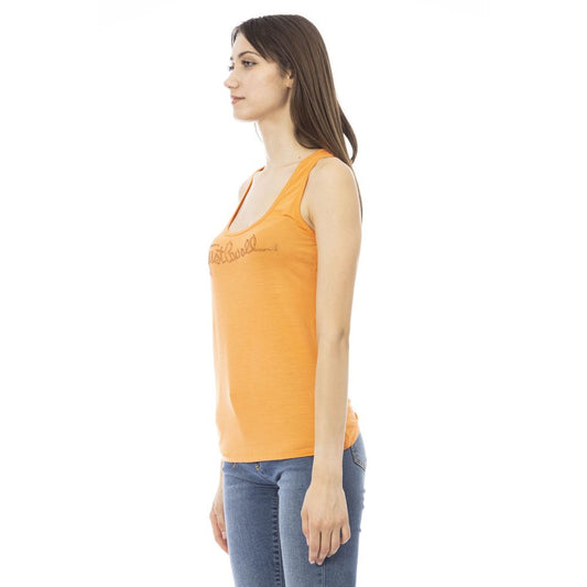 Orange Viscose Women's Top