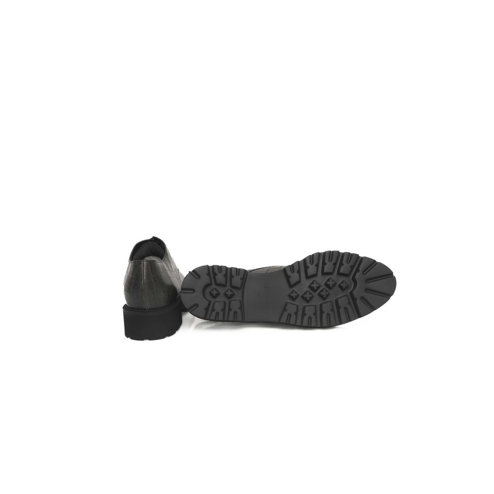 Green Cowhide Women Loafer
