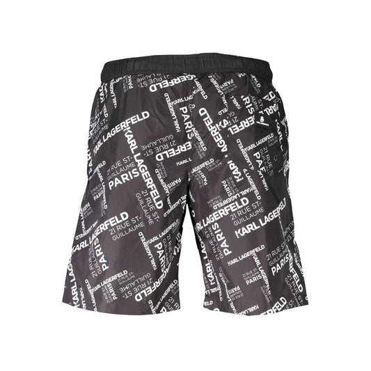 Nero Polyester Men Swimwear Boxer