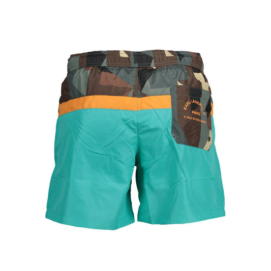 Verde Polyester Men's Swim Boxer