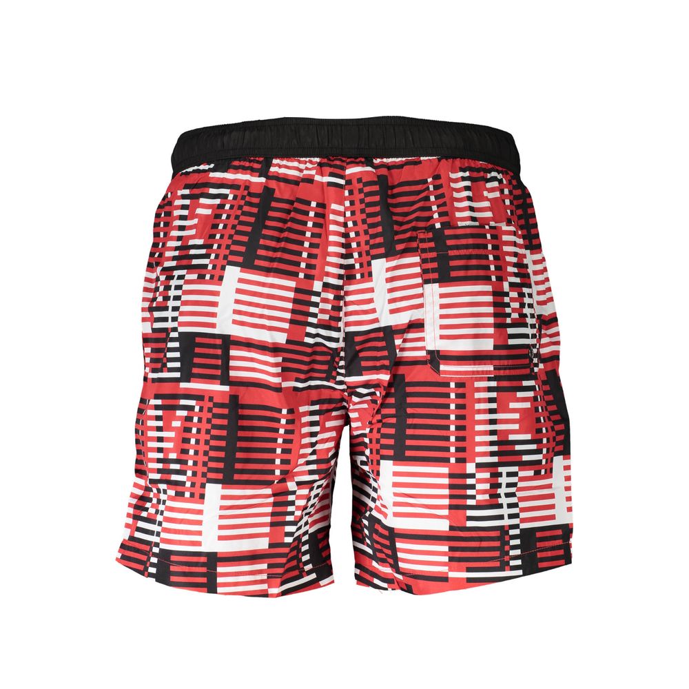 Rosso Polyester Men Swimming Boxer