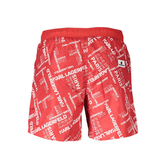 Rosso Polyester Men's Swim Boxer