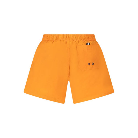 Arancione Nylon Men Swim Boxer