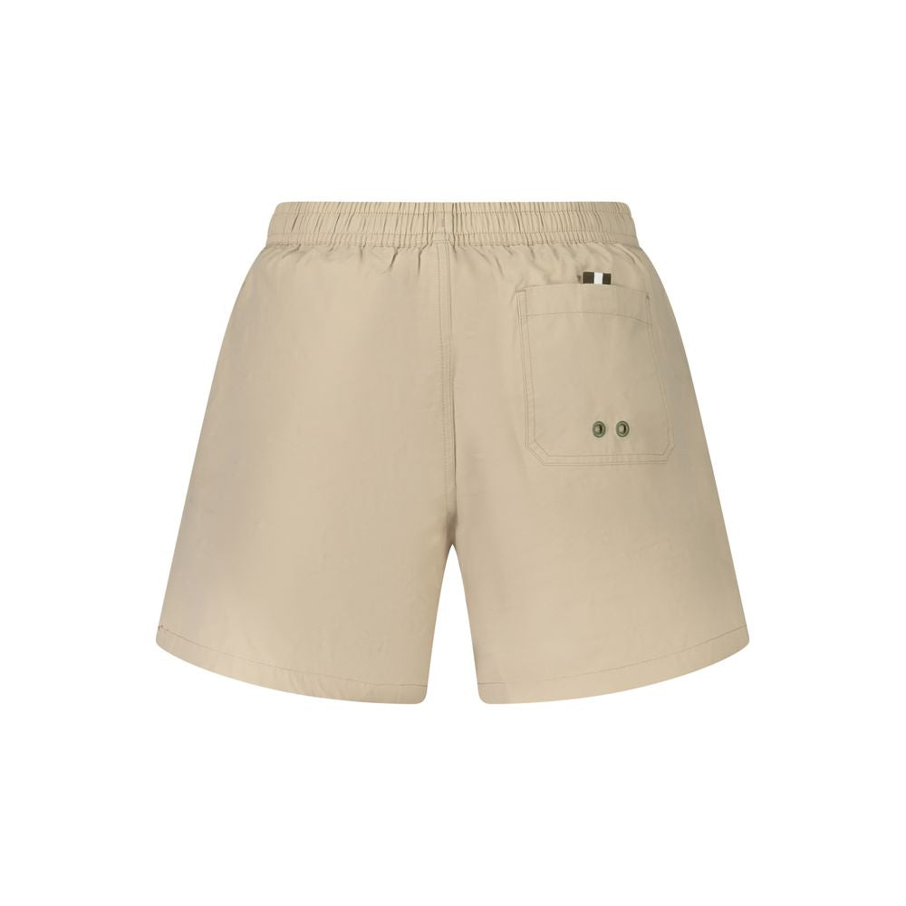 Beige Nylon Men's Swim Trunk