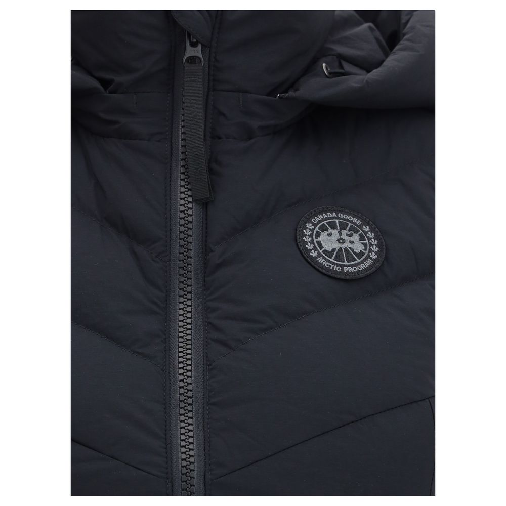 Black Recycled Polyamide Sleveless Jacket