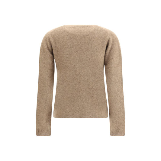 Beige Raccoon Fur Sweatshirt