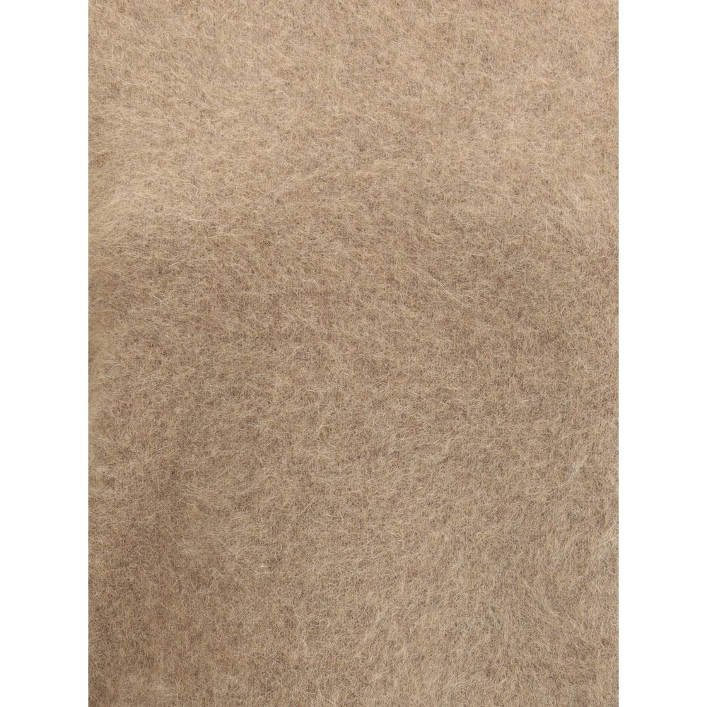 Beige Raccoon Fur Sweatshirt