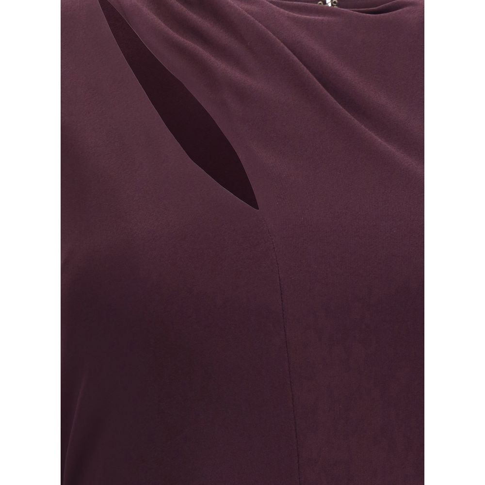 Purple Silk Cocktail Dress