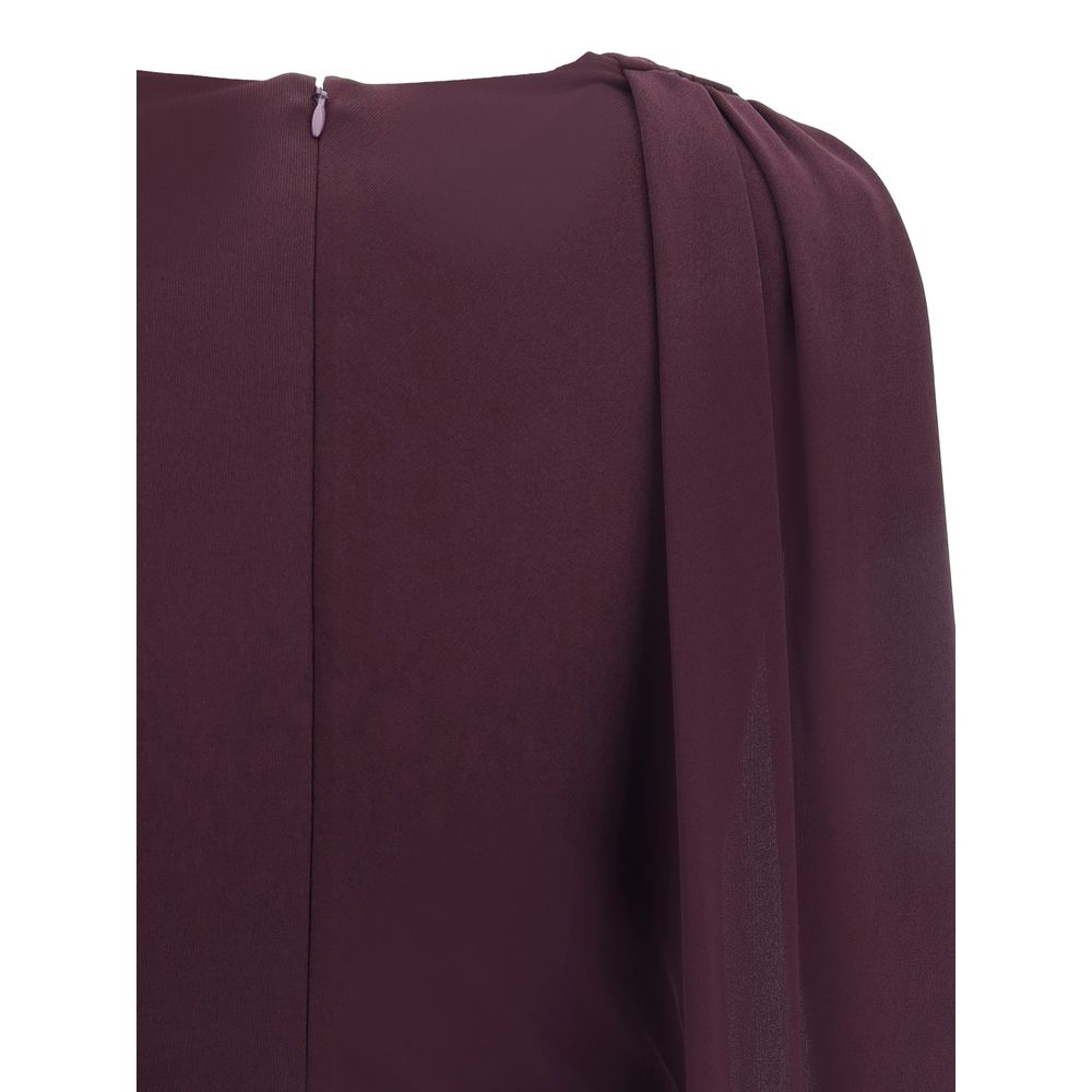 Purple Silk Cocktail Dress