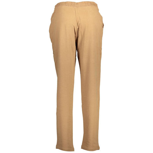 Brown Cotton Women's Trouser