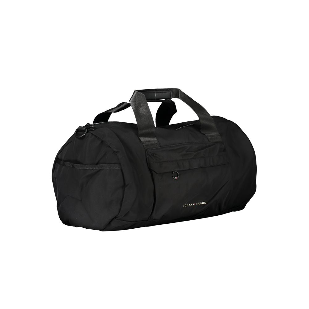 Black Polyester Men's Shoulder Bag