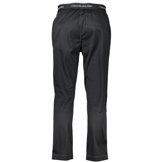 Black Polyester Men's Track Pant