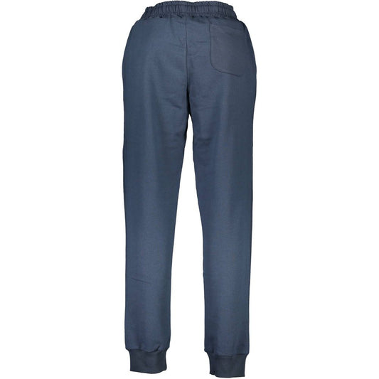 Blue Cotton Men Sweatpants