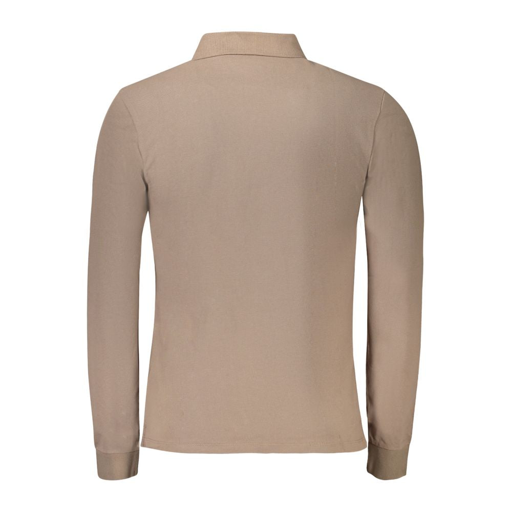 Marrone Cotton Men Polo Shirt