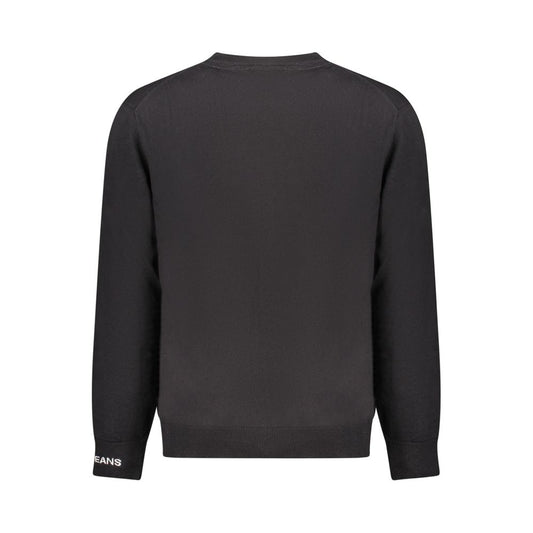 Black Cotton Men's Sweater
