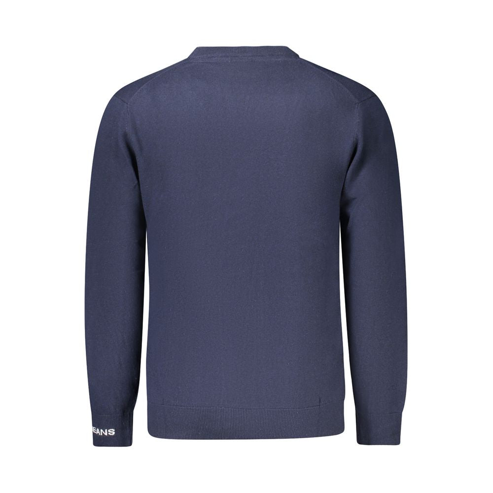 Blue Cotton Men's Sweater