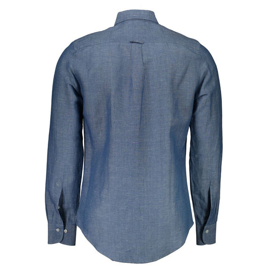 Blue Linen Men's Shirt
