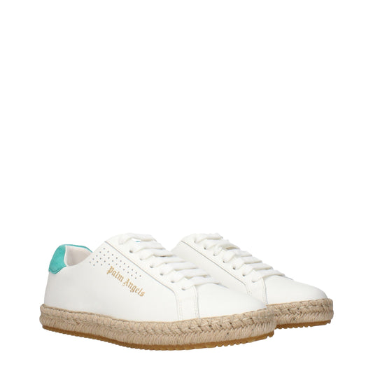 White Leather Low Top Sneakers