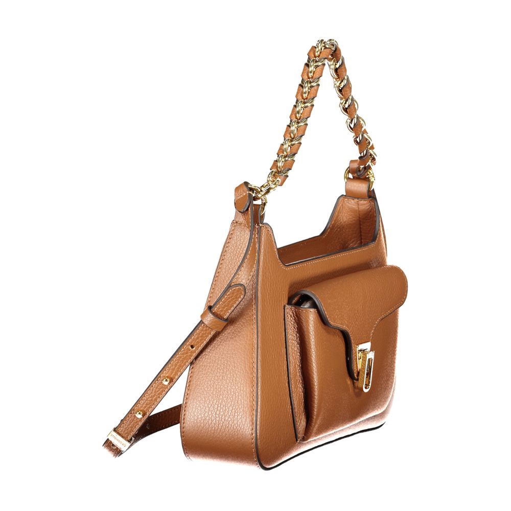 Marrone Leather Women Handbag