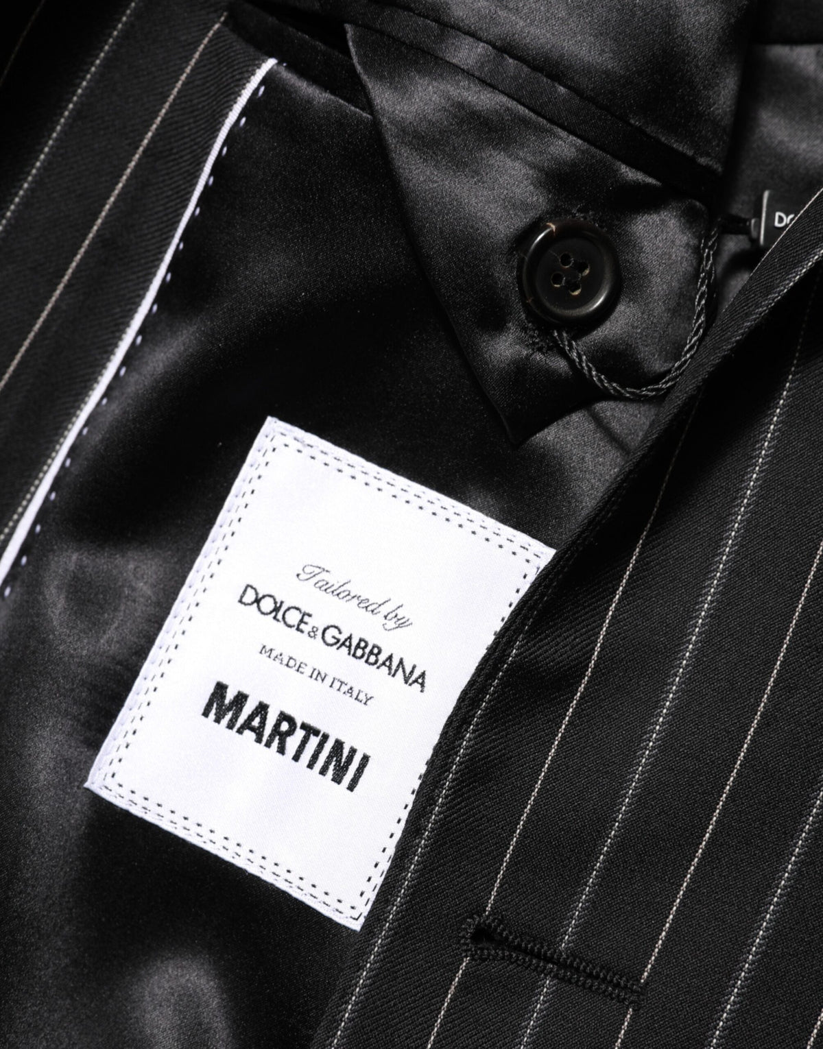 Dark Gray Stripes MARTINI 1 Button Suit Blazer