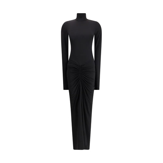 Black Polyester Casual Dress