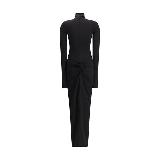Black Polyester Casual Dress