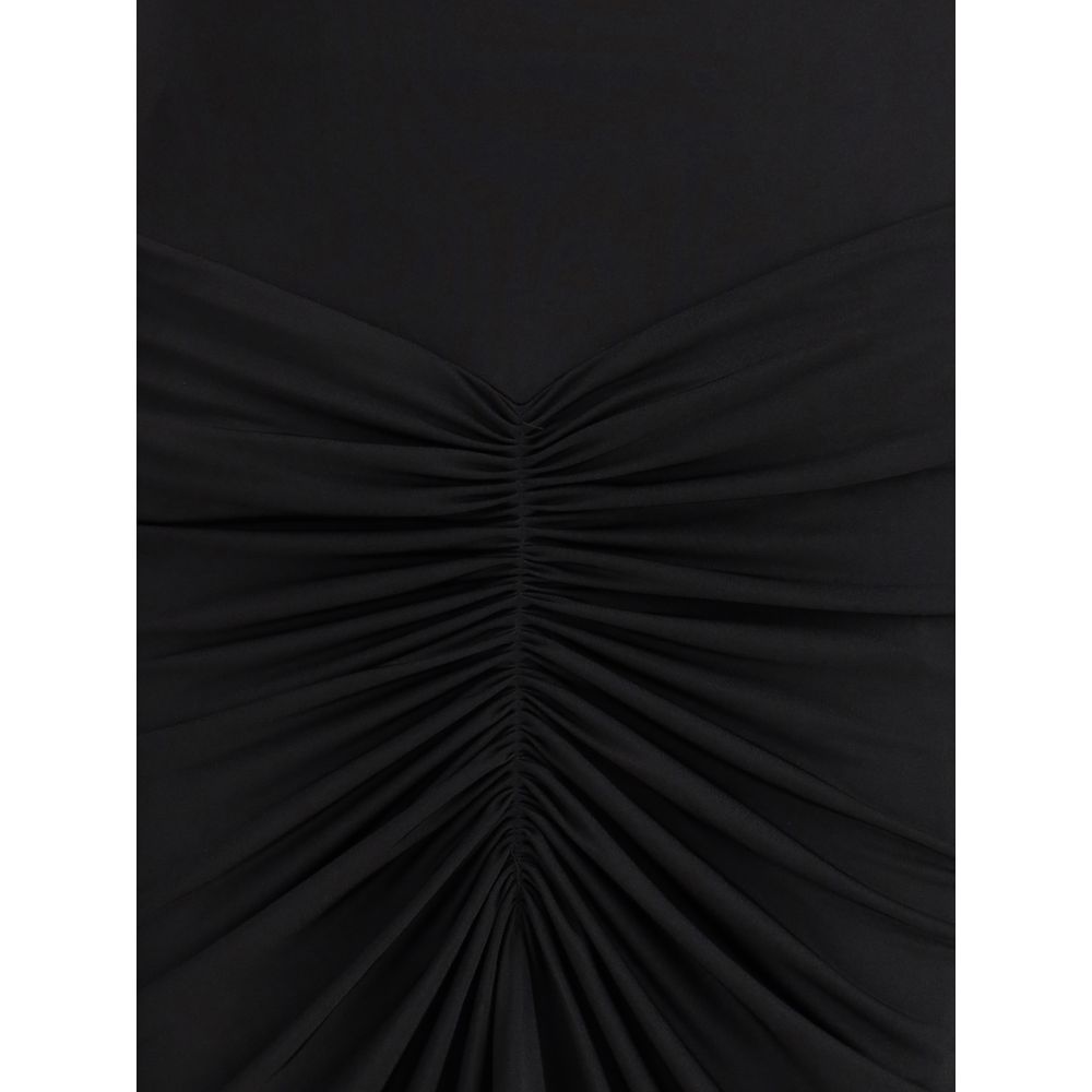 Black Polyester Casual Dress