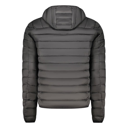 Black Polyester Men's Light Jacket