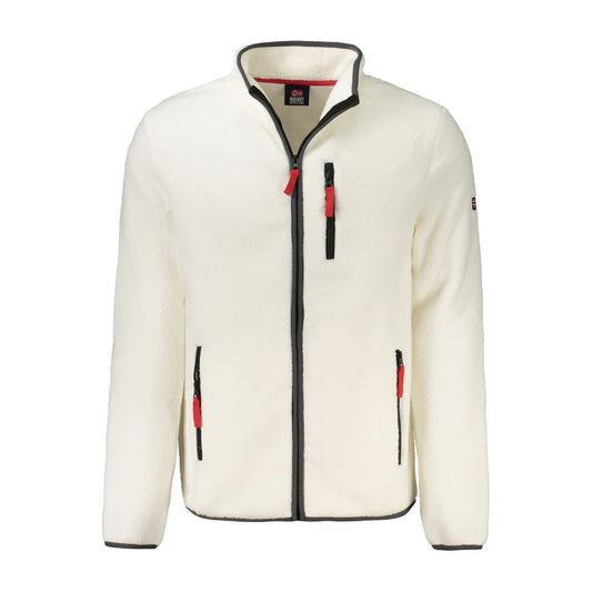 White Polyester Men Sweater