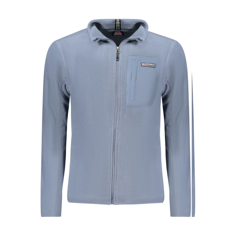 Blue Polyester Men Sweater