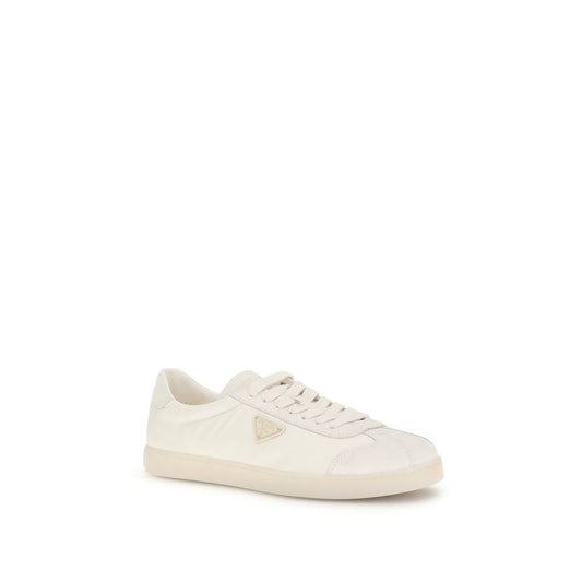 Cream Polyamide Low Top Sneakers