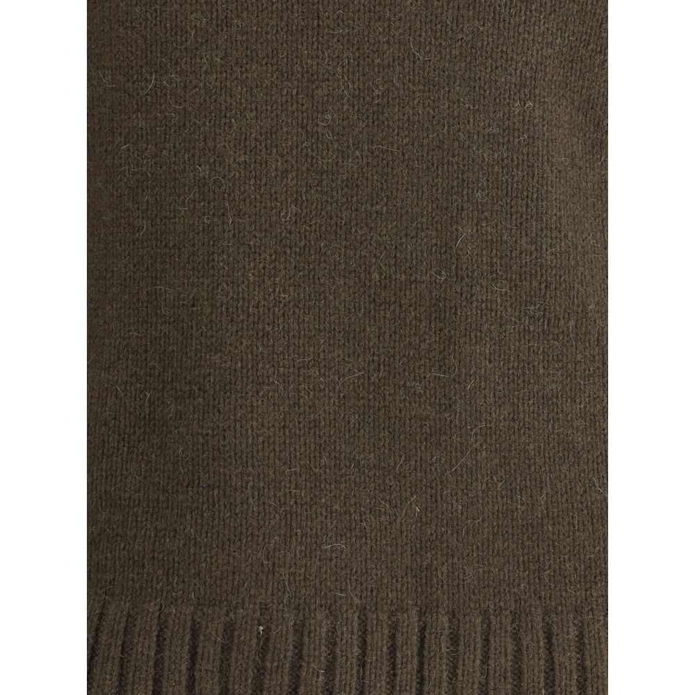 Green Alpaca Vicugna Pacos Turtleneck
