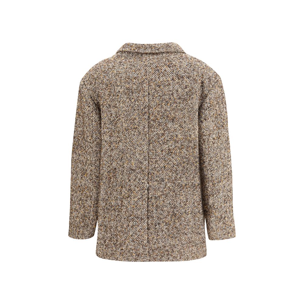 Brown Polyester Coat
