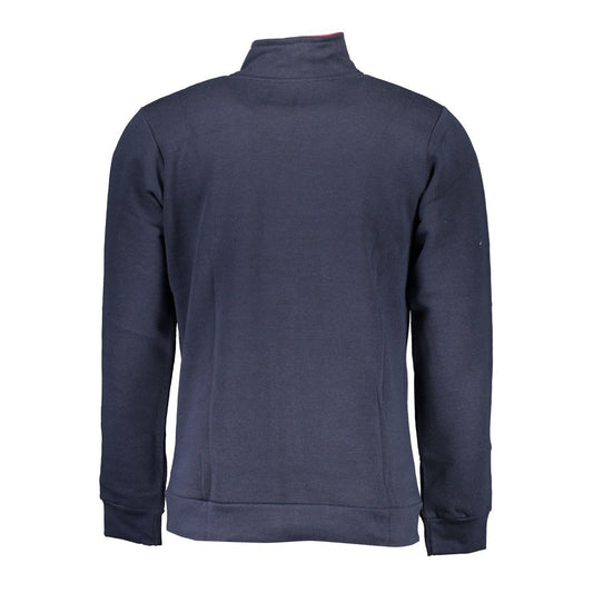 Blue Polyester Men Sweatshirt