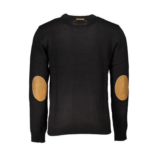 Black Cotton Men's Sweater
